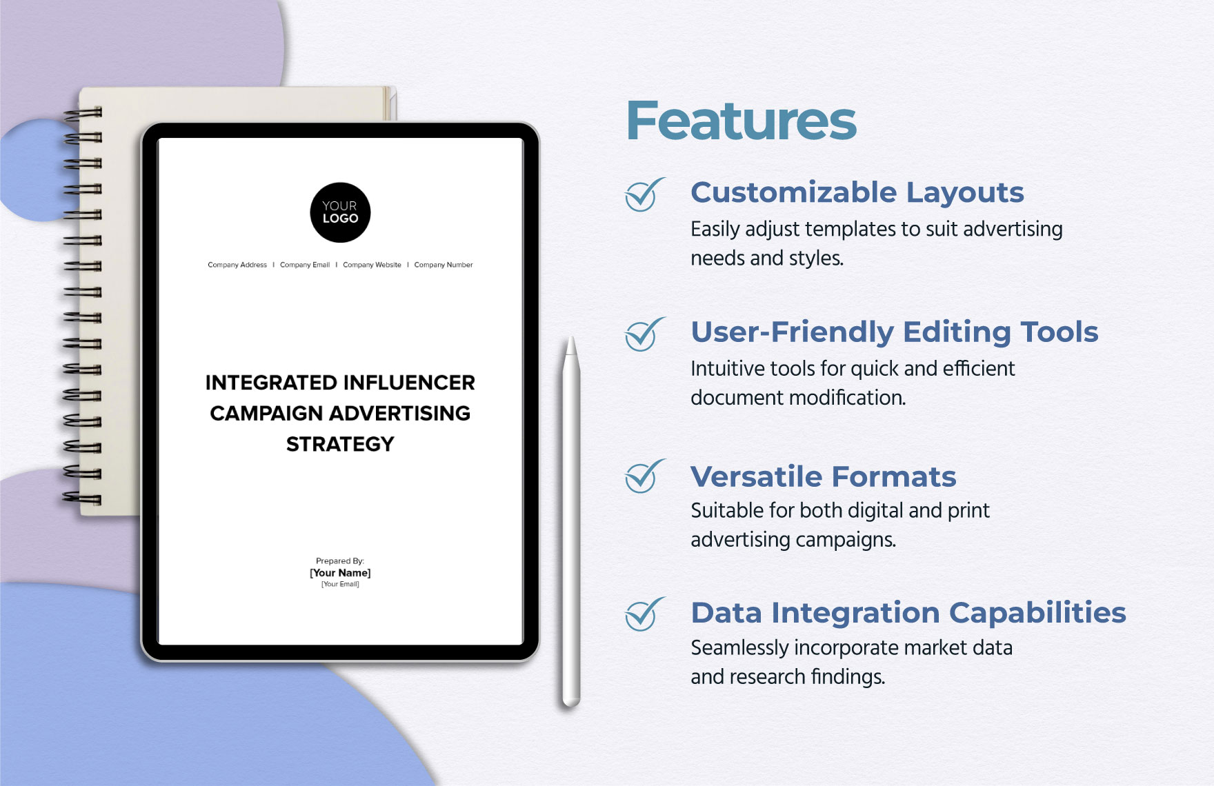Integrated Influencer Campaign Advertising Strategy Template