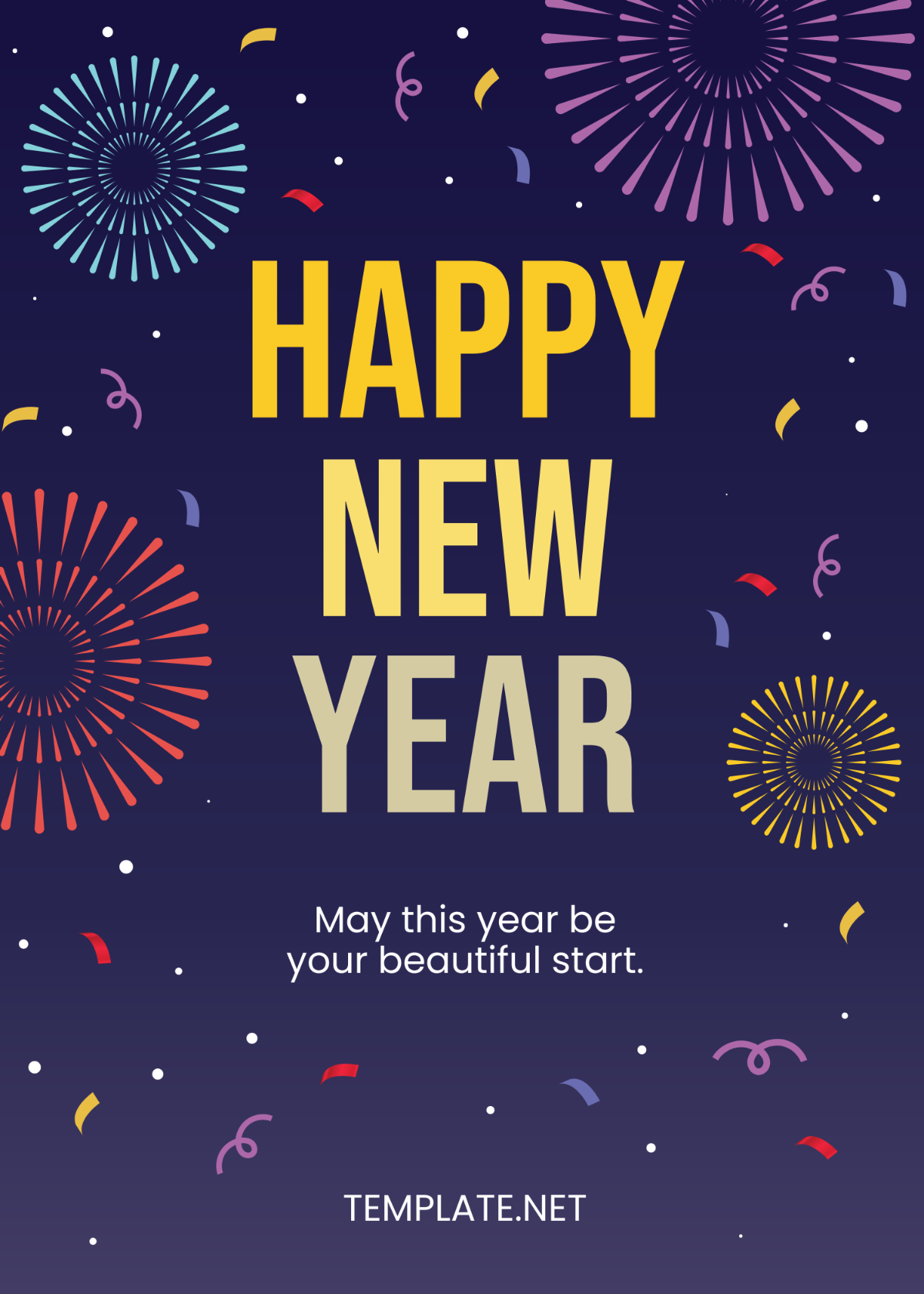Unique New Year Wishes Template