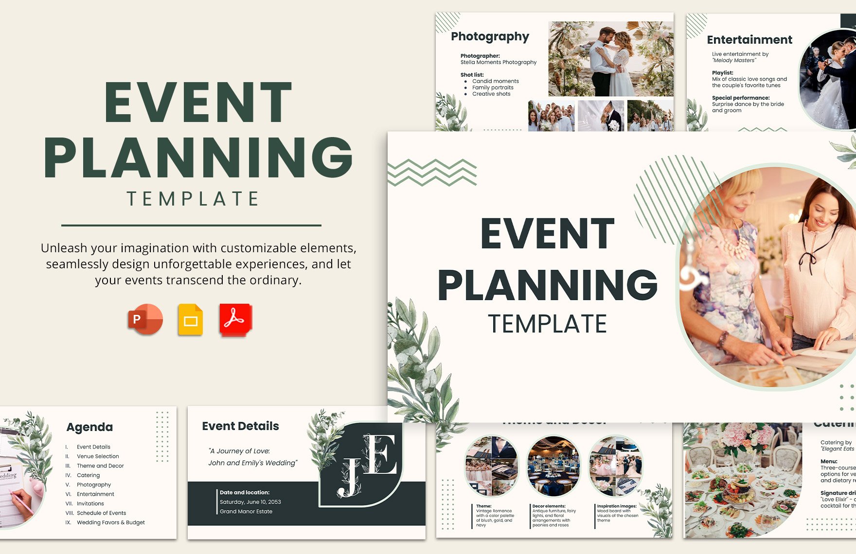 Event Planning Template in PDF, PowerPoint, Google Slides