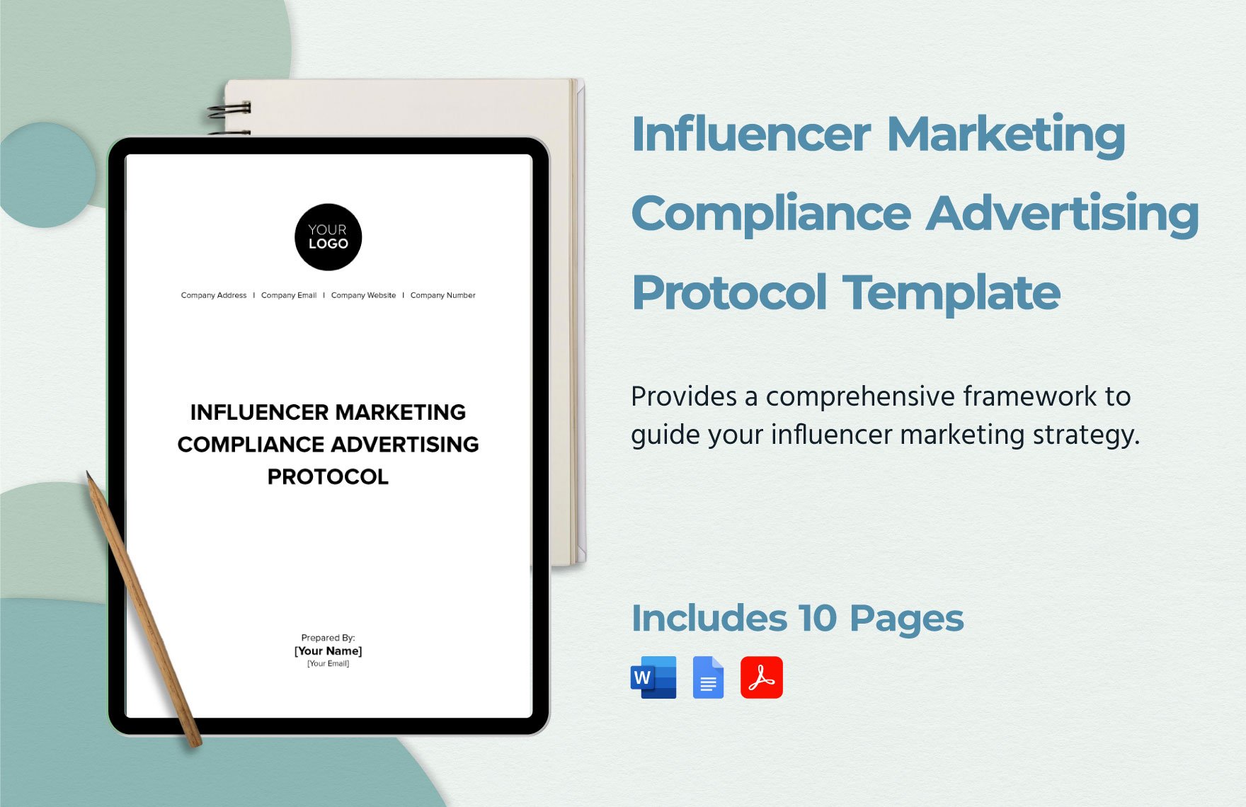 Influencer Marketing Compliance Advertising Protocol Template in Word, Google Docs, PDF