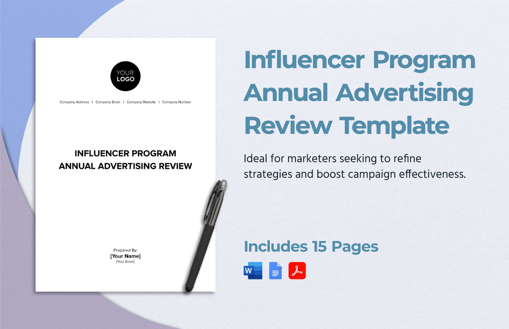 Influencer Program Annual Advertising Review Template