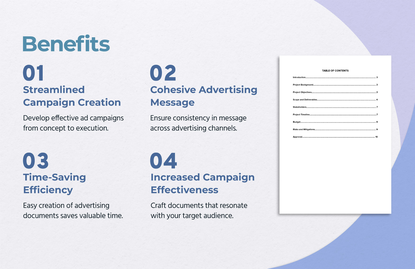 Endorsement Campaign Advertising Project Charter Template