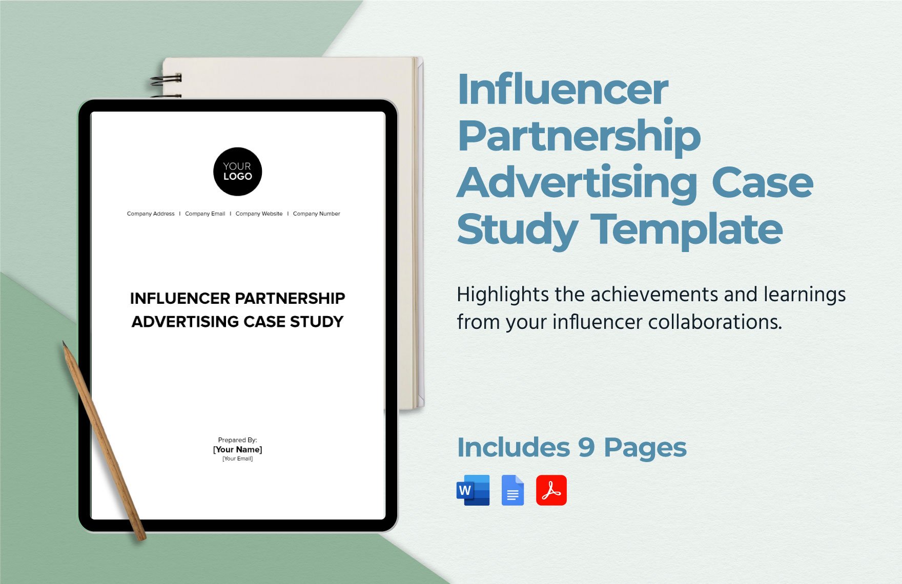 Influencer Partnership Advertising Case Study Template in Word, Google Docs, PDF