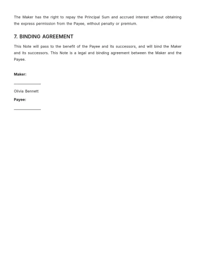 Free Promissory Note For Investment Template to Edit Online