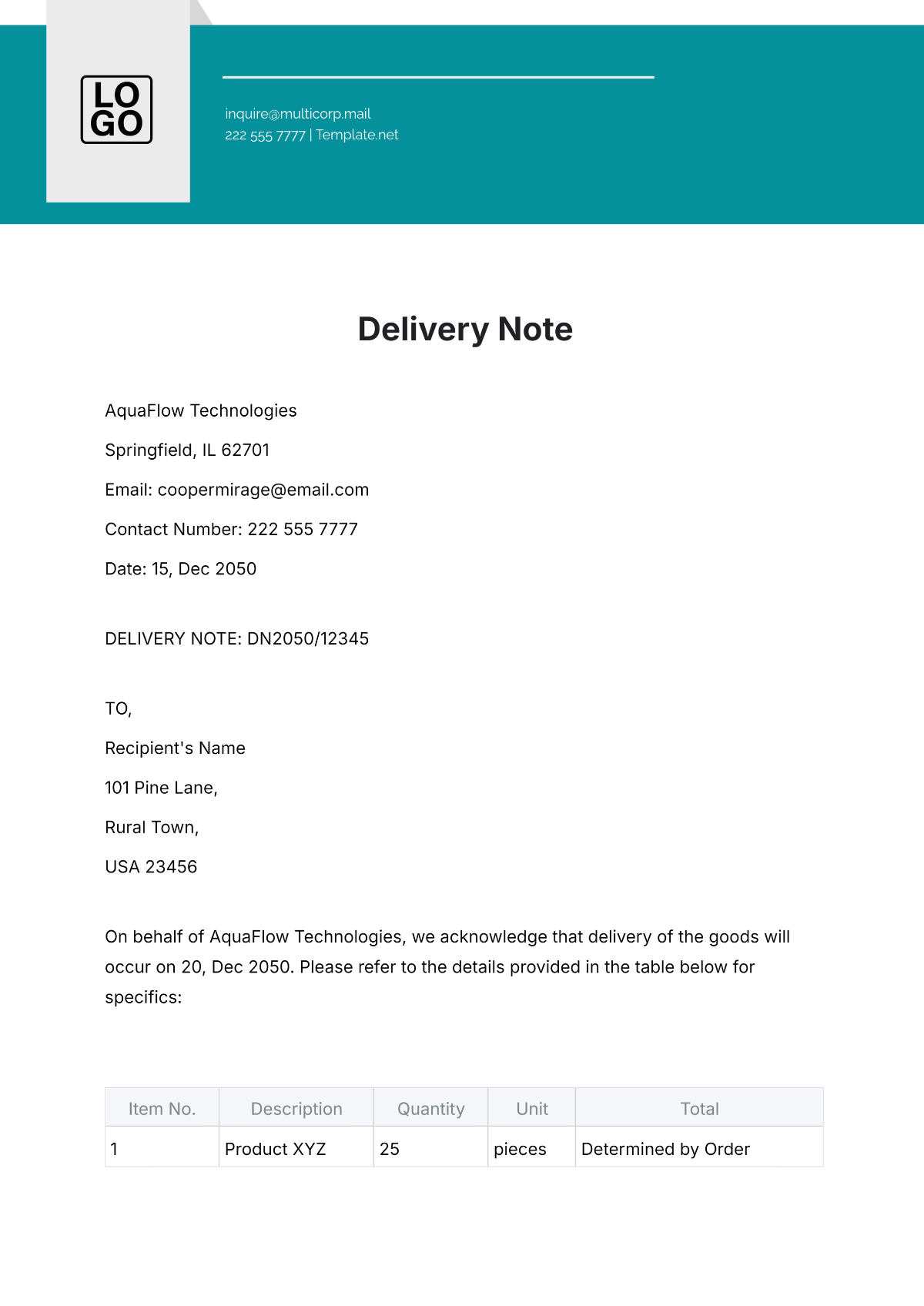 Free Labor and Delivery Note Template