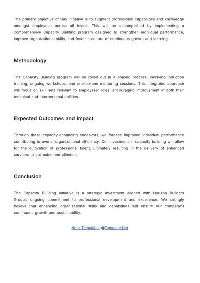 Free Capacity Building Concept Note Template to Edit Online
