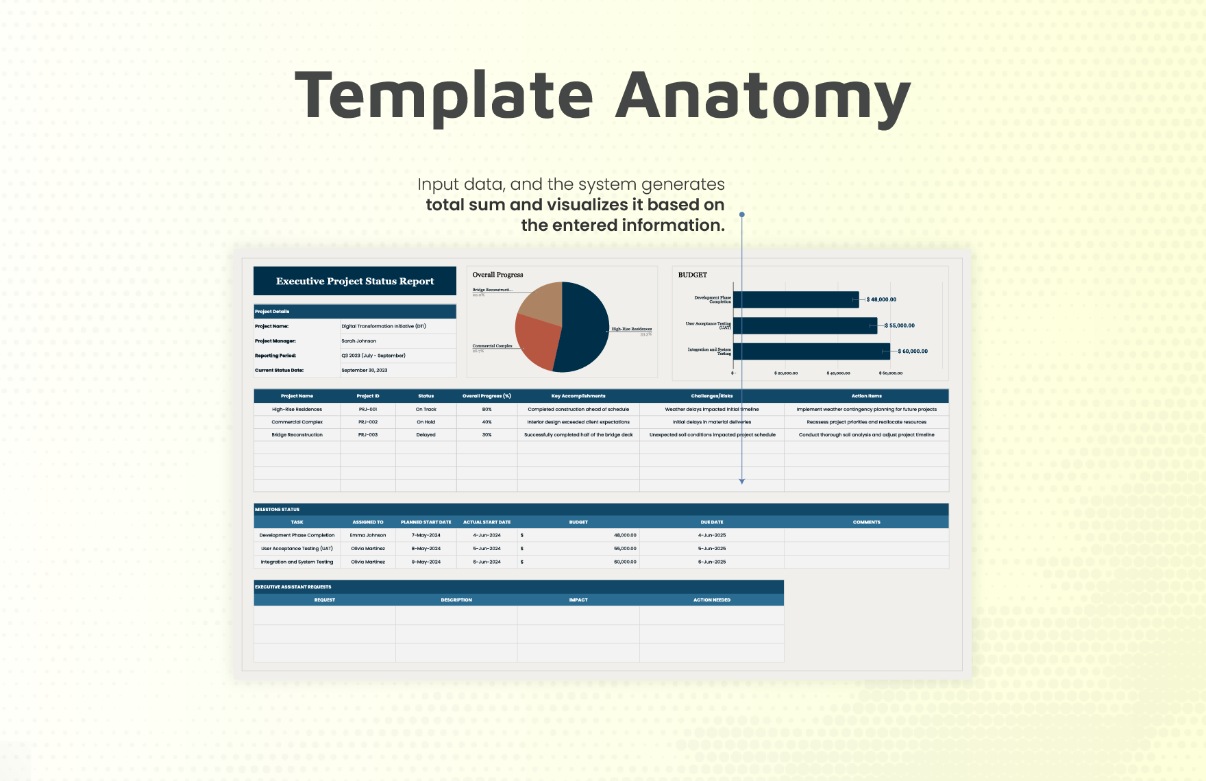 Executive Project Status Report Template