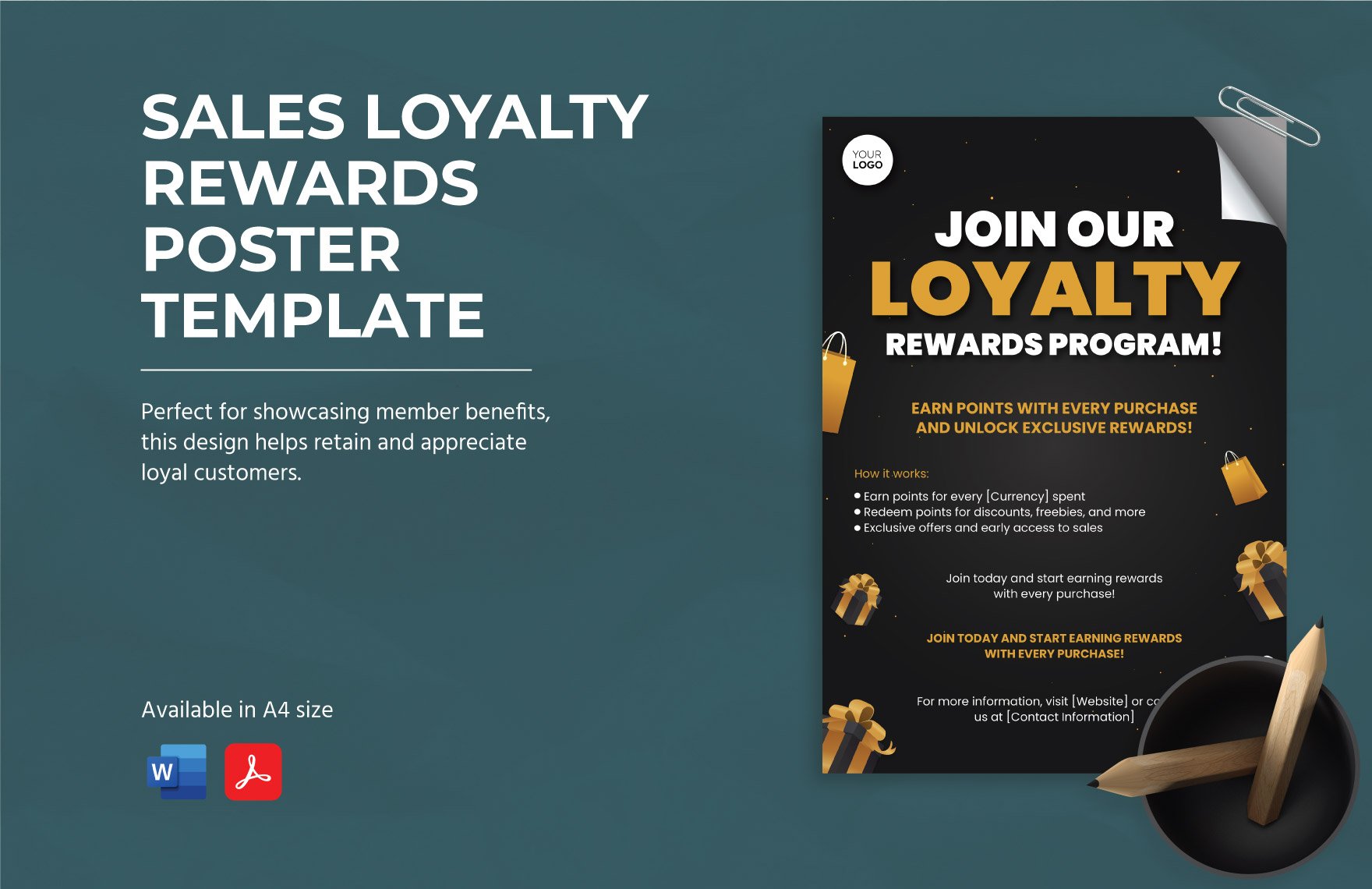 Sales Loyalty Rewards Poster Template
