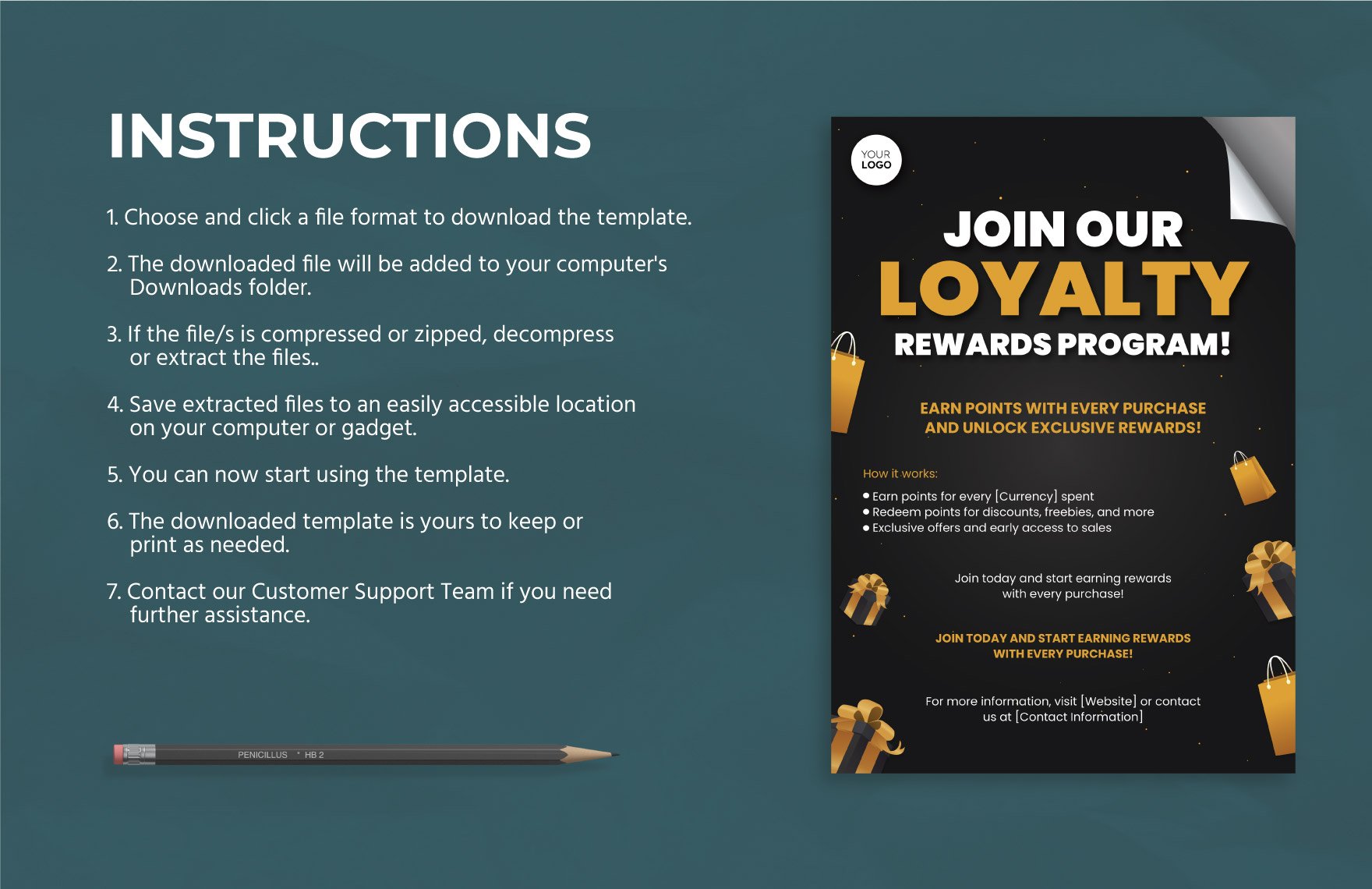 Sales Loyalty Rewards Poster Template