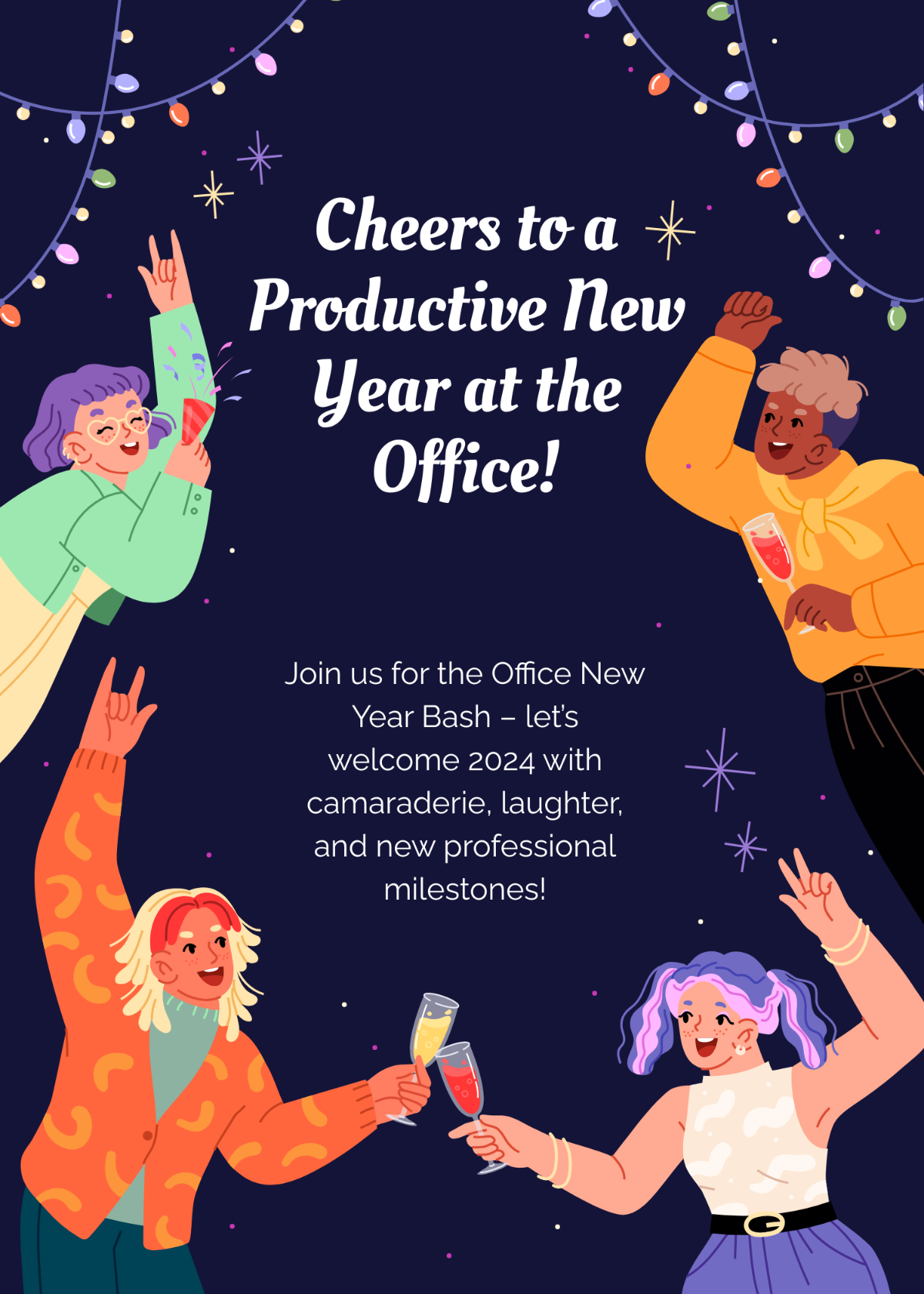 Office New Year Invitation Template