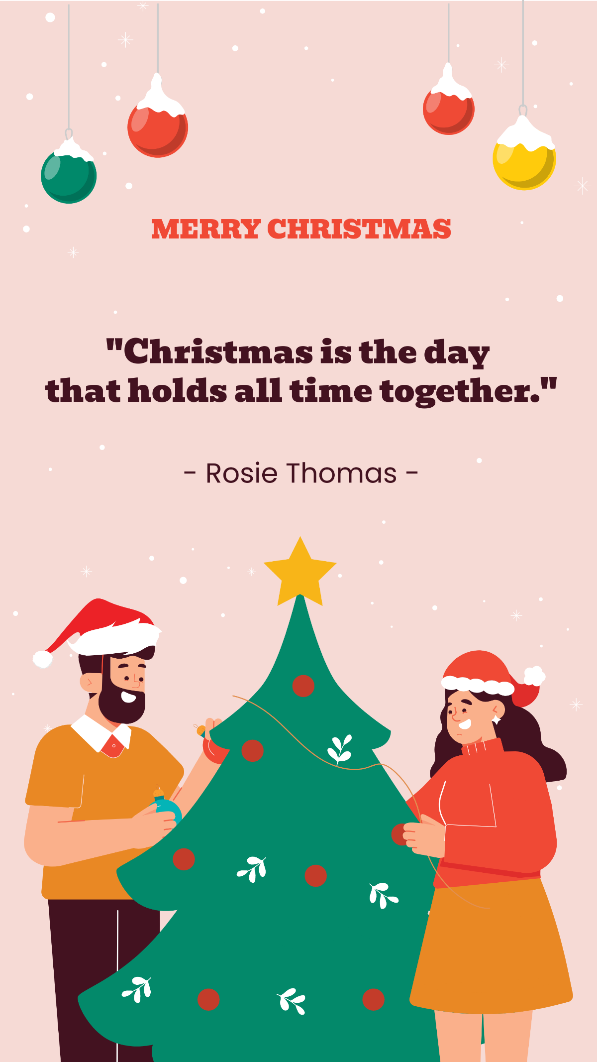 Christmas Relationship Quote Template