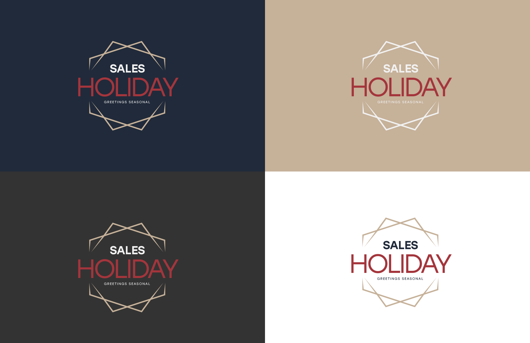 Sales Holiday Greetings Seasonal Logo Template