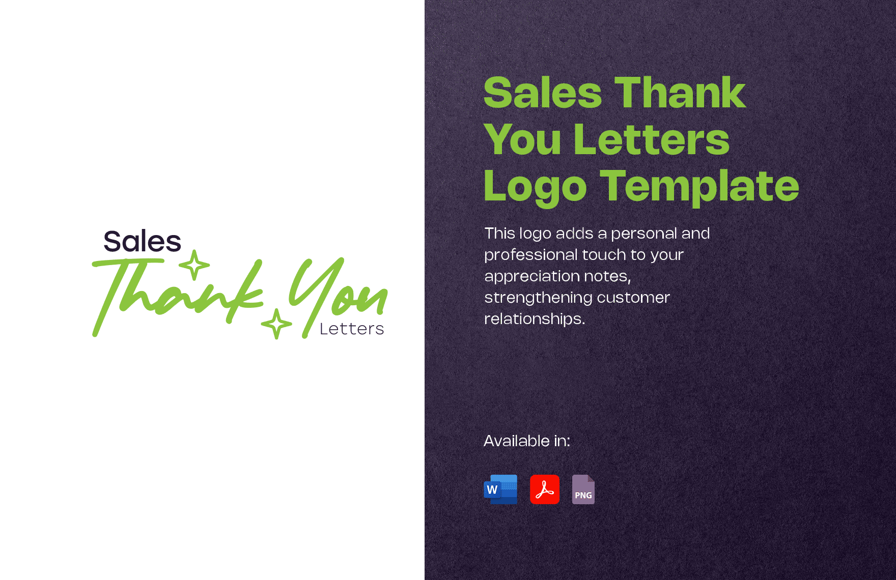 Sales Thank You Letters Logo Template