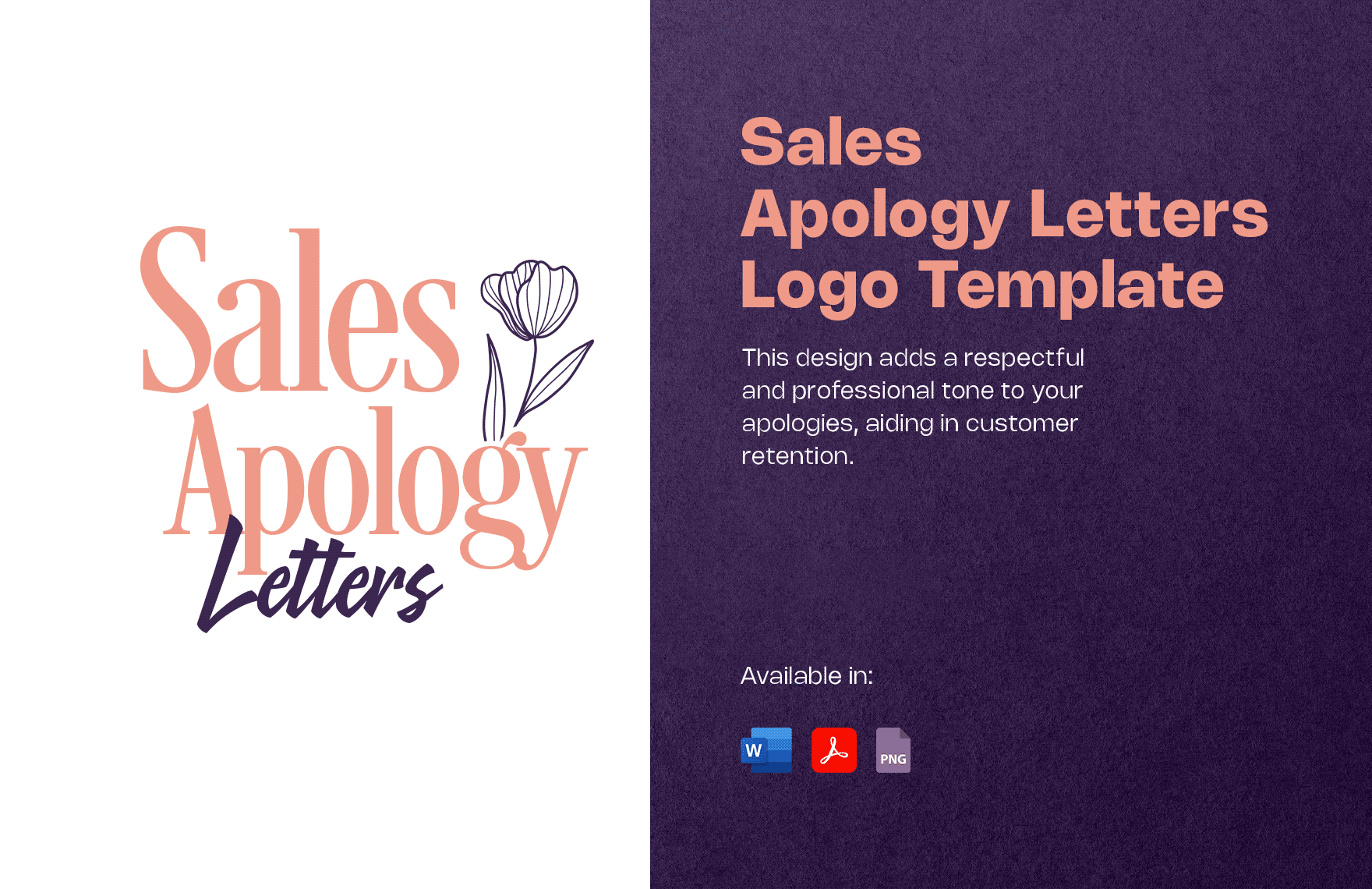 Sales Apology Letters Logo Template