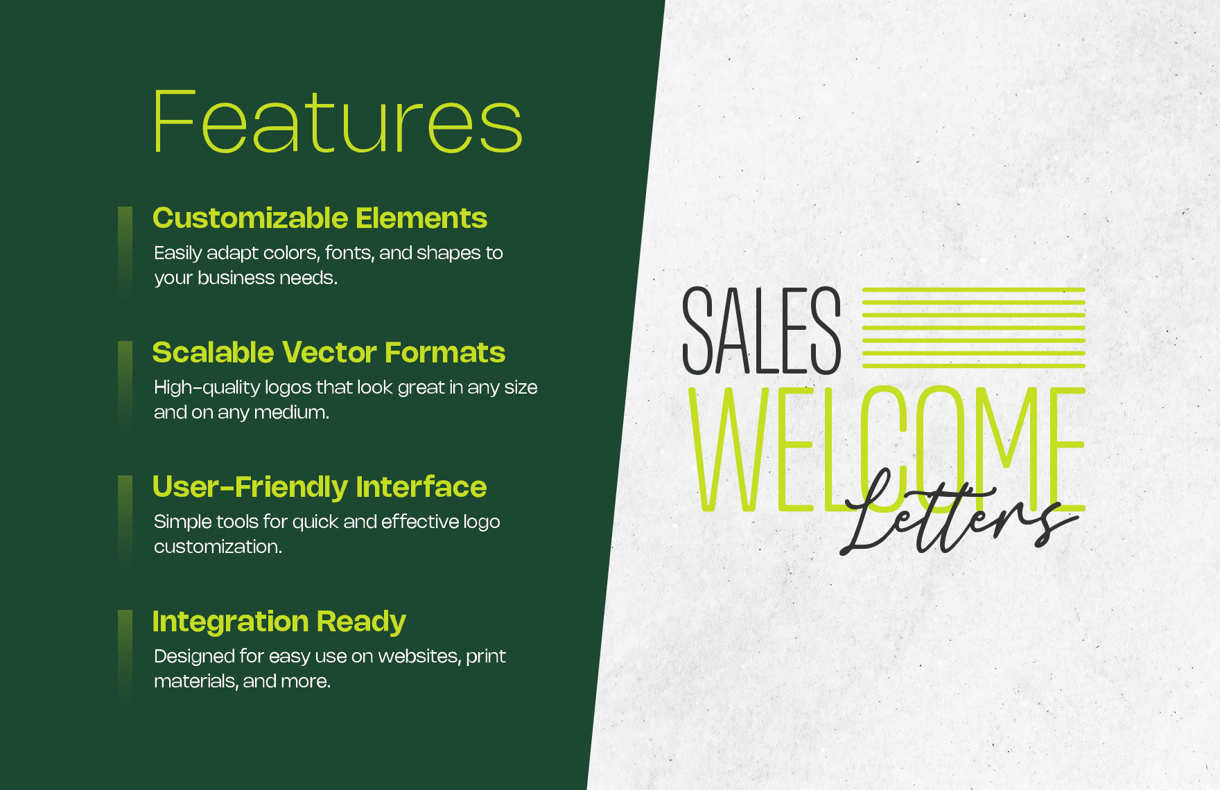 Sales Welcome Letters Logo Template