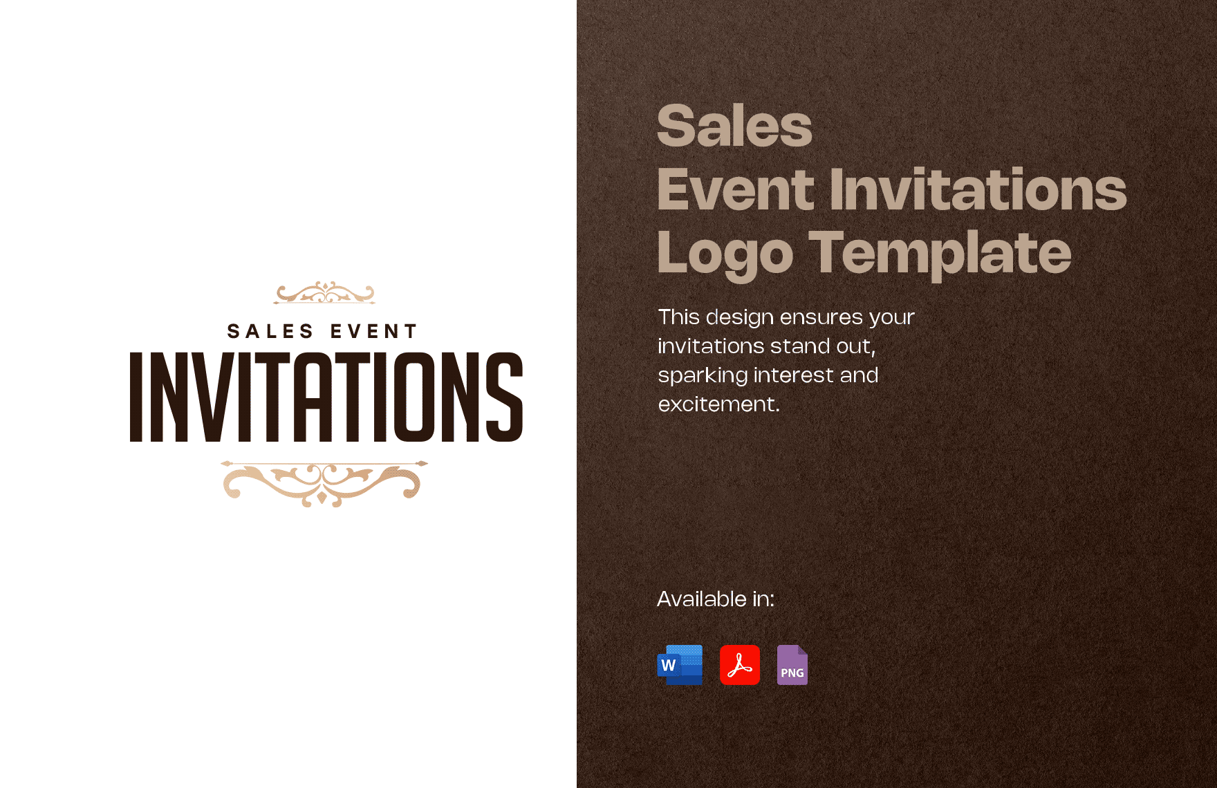 Sales Event Invitations Logo Template