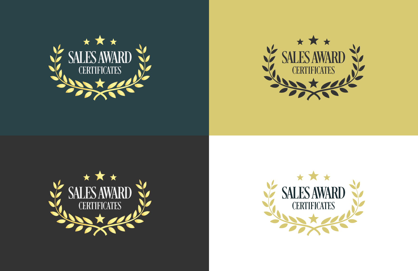 Sales Award Certificates Logo Template