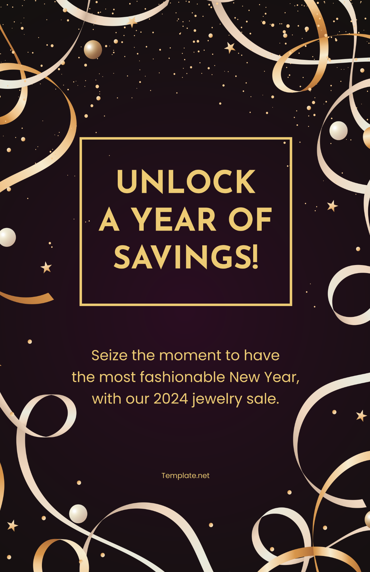 New Year Poster for Jewellery Template