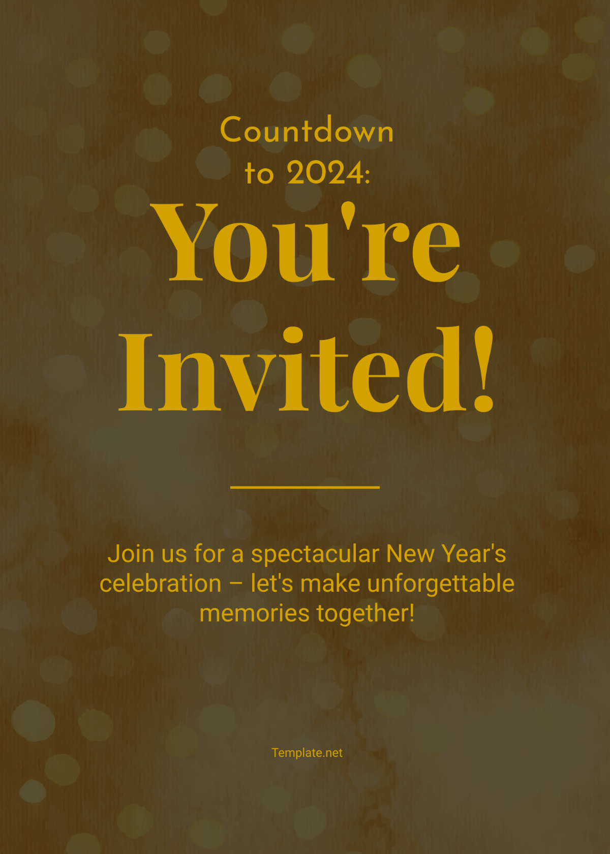 Free New Year 2024 Invitation Template