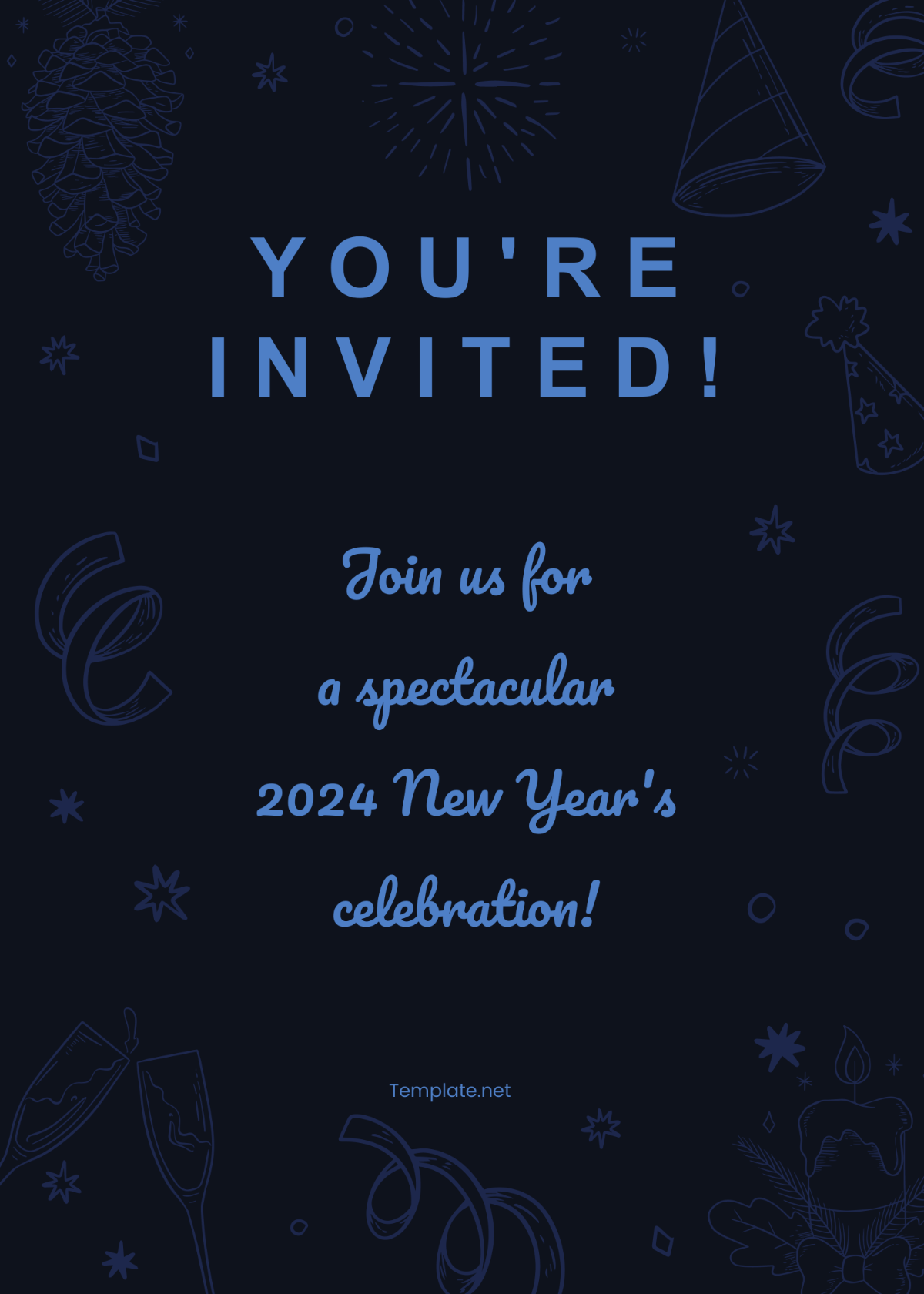 Simple New Year Party Invitation Template