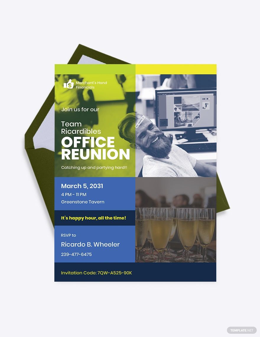 Free Office Reunion Invitation Template