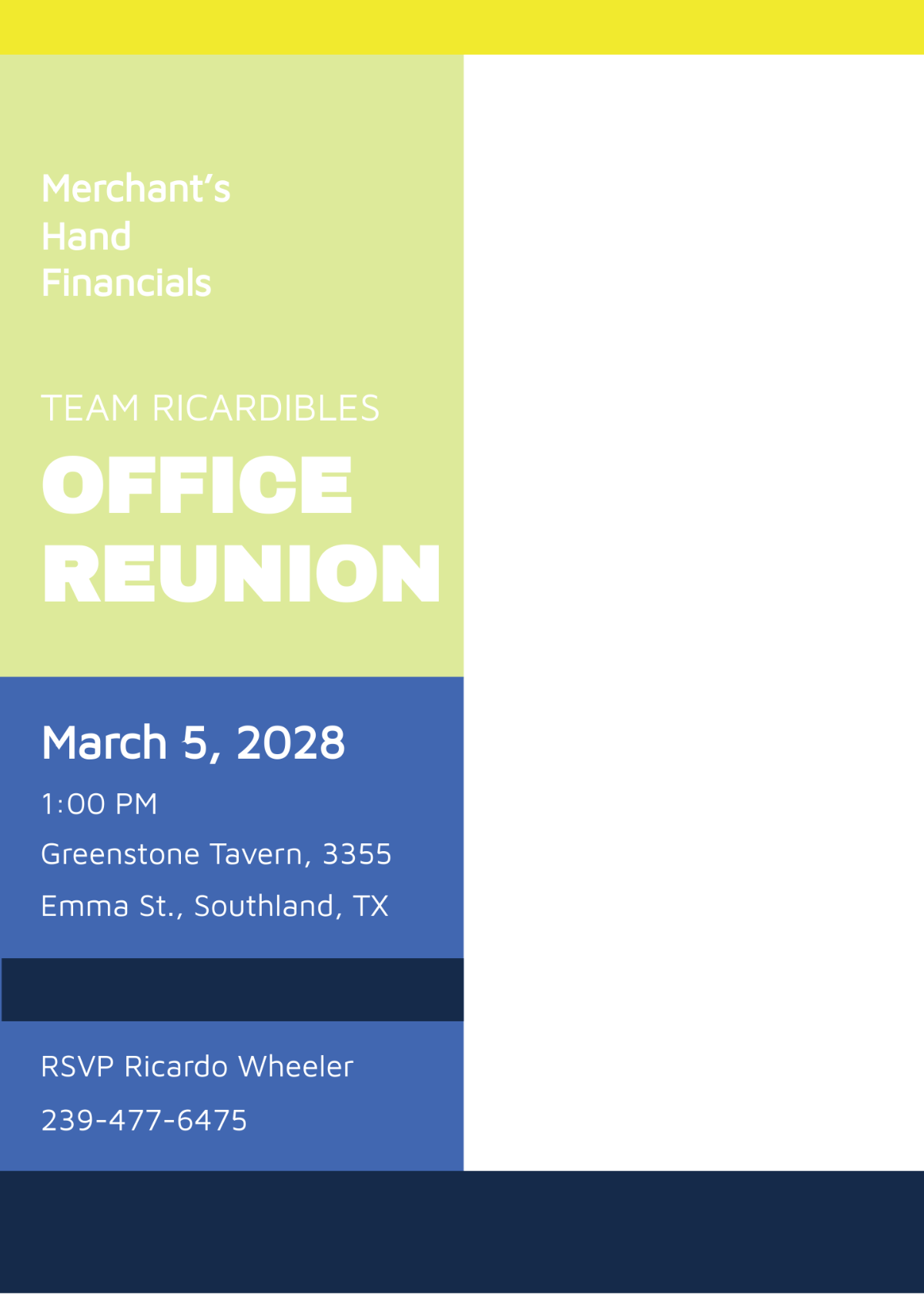 Office Reunion Invitation Template