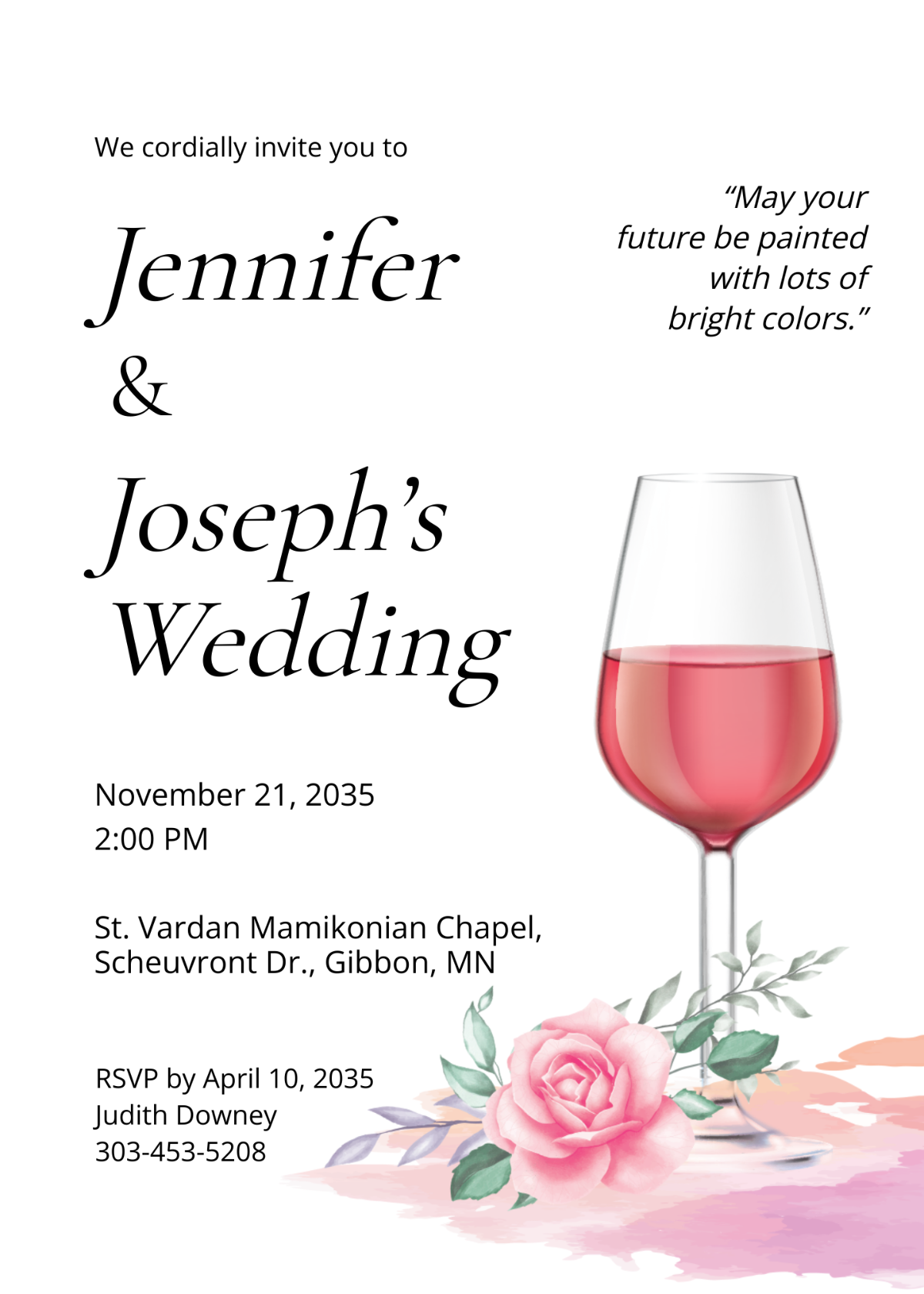 Paint and Sip Fall Wedding Invitation Template