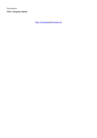 Free Doctor's Note For Mental Health Leave Template to Edit Online