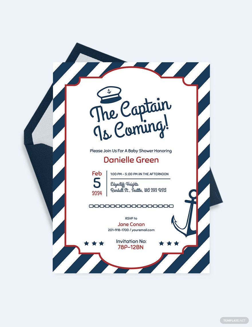 Nautical shower hot sale invitations