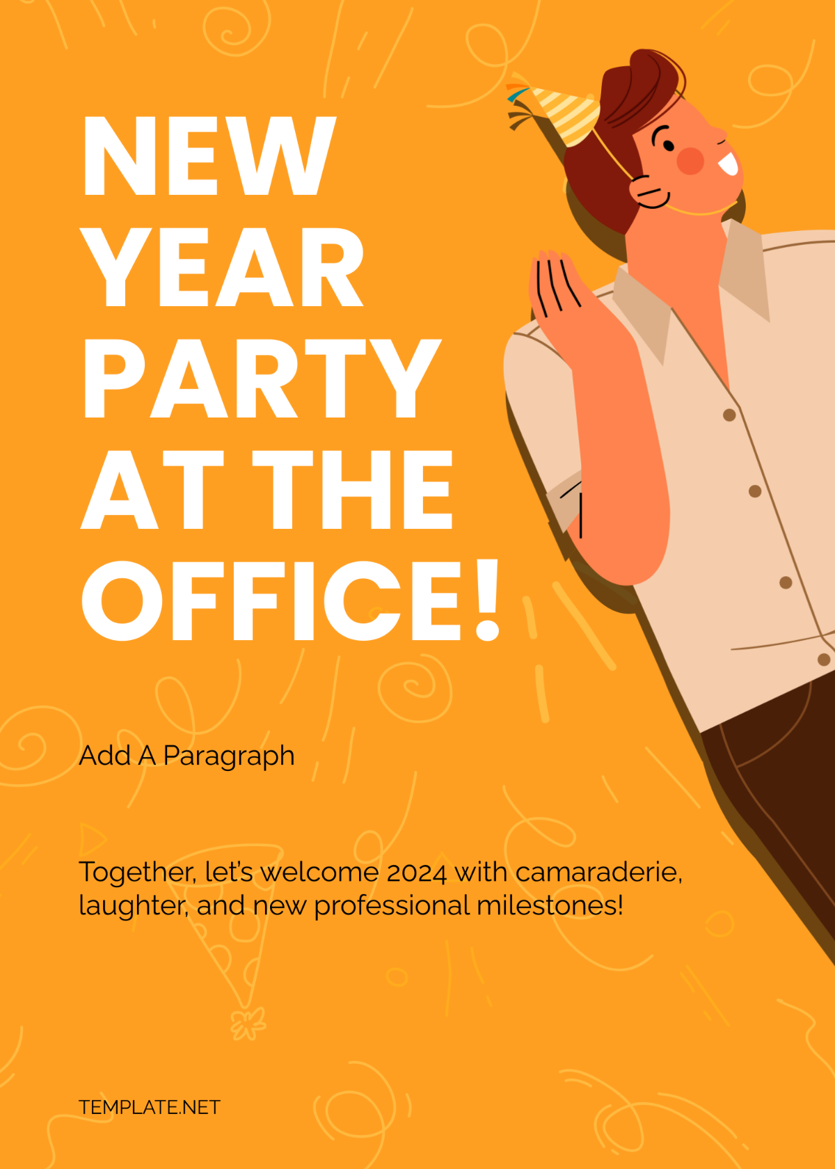 Free New Year Invitation for Employees Template