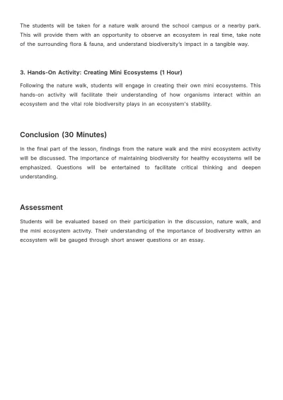 Free Sample Lesson Note Template to Edit Online