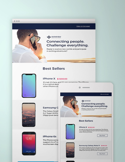 mobile store newsletter template