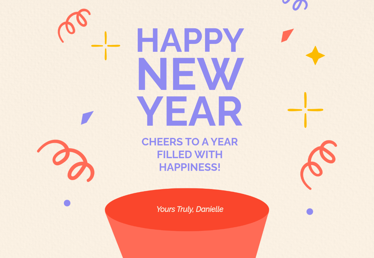 Happy New Year Card Template - Edit Online & Download