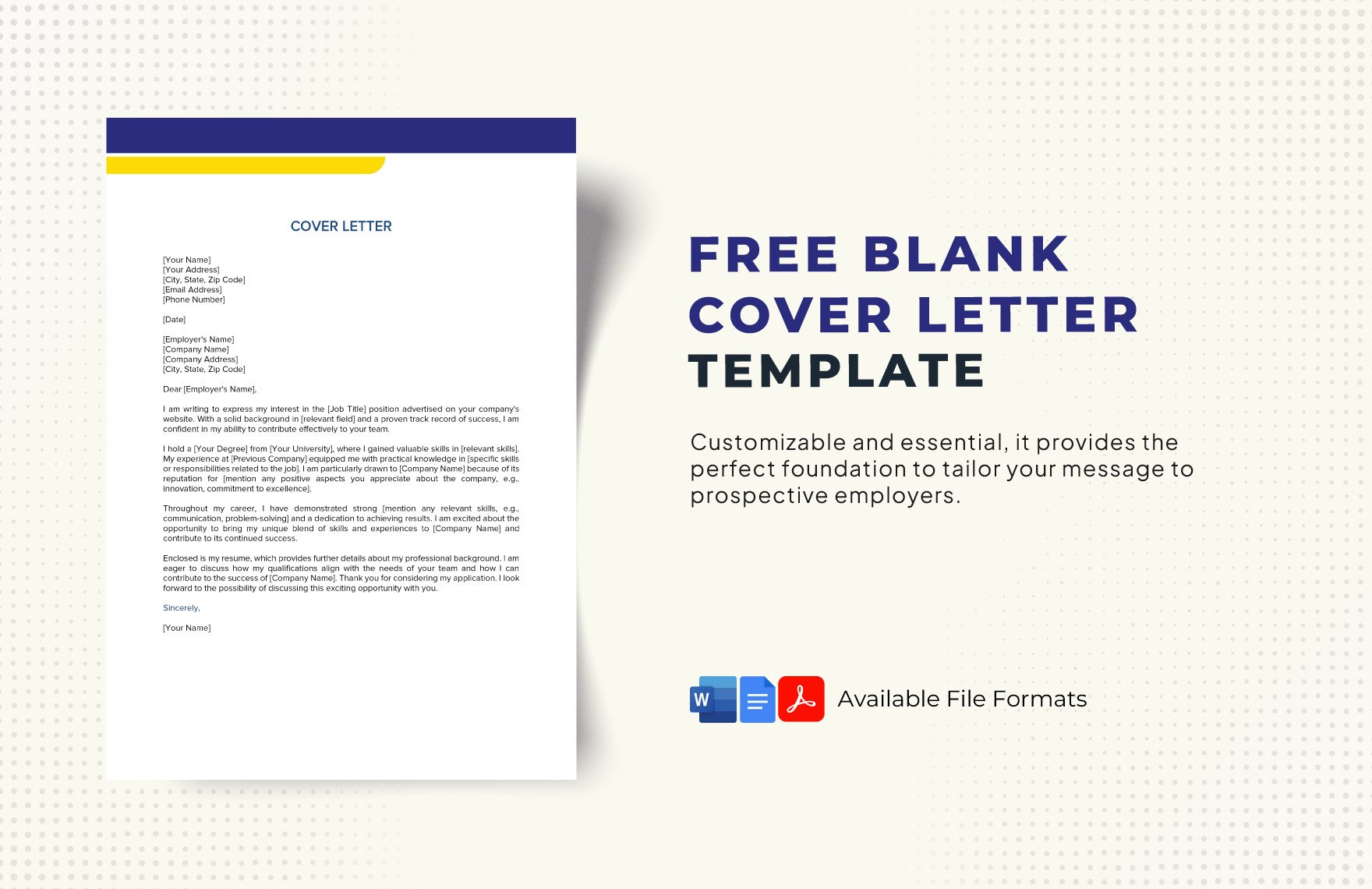 Blank Cover Letter Template