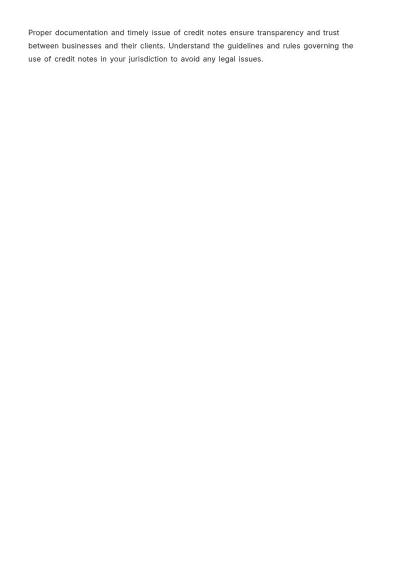 Free Sample Credit Note Template to Edit Online