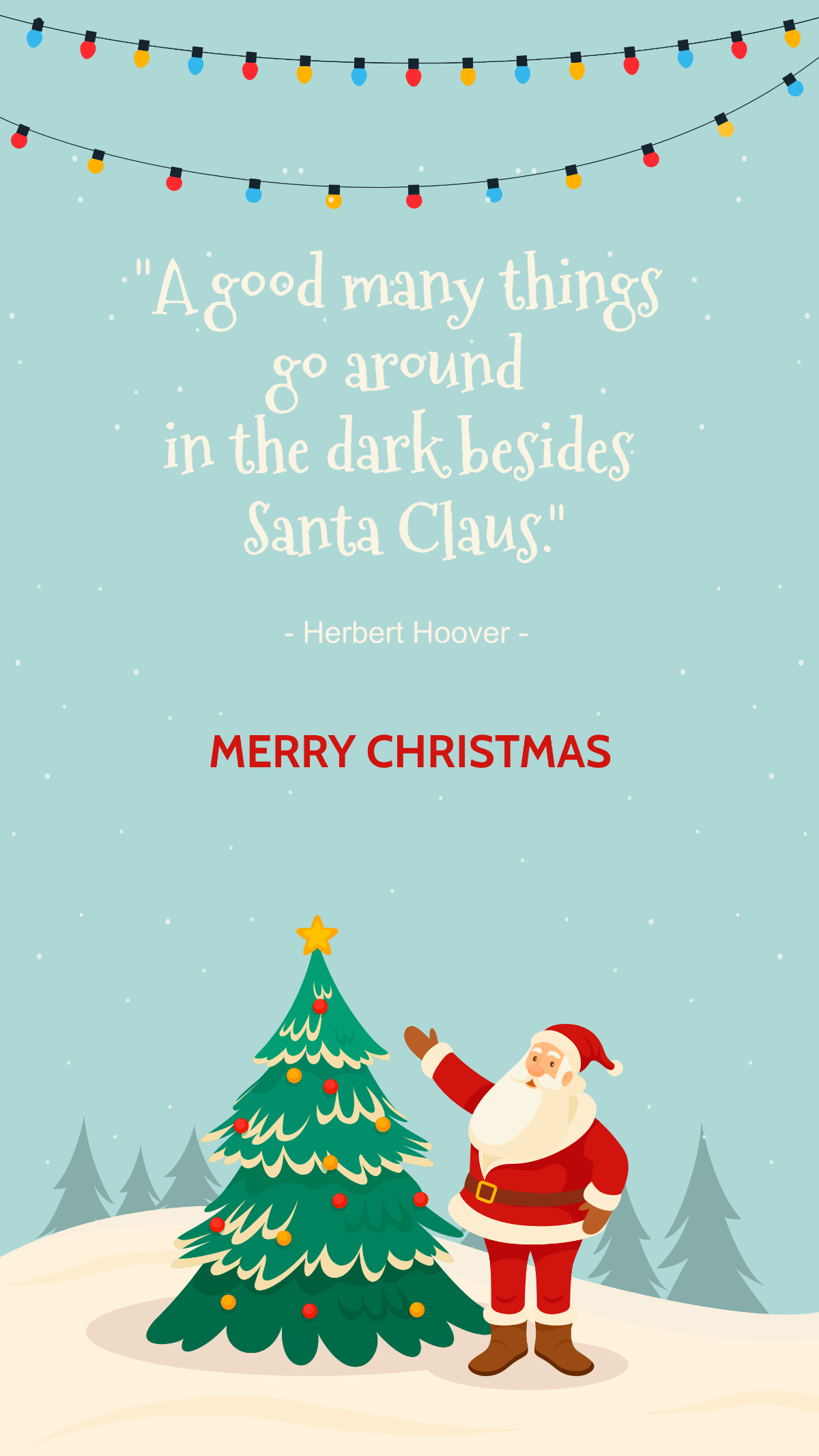 Free Christmas Santa Quote Template