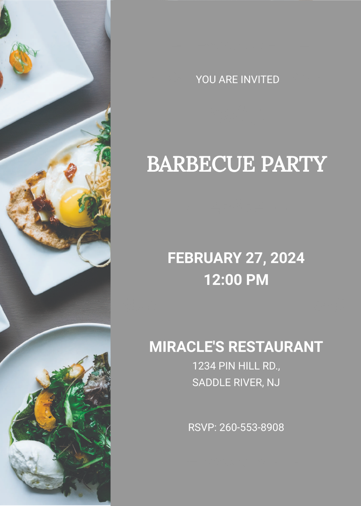 BBQ Party Invitation Template