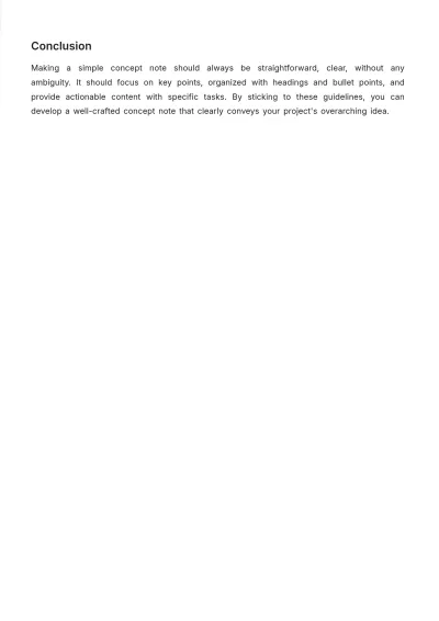 Free Simple Concept Note Template to Edit Online