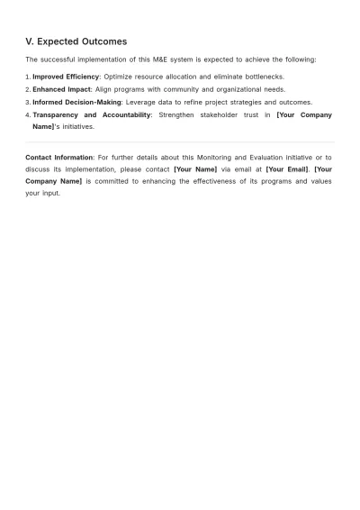 Free Monitoring and Evaluation Concept Note Template to Edit Online