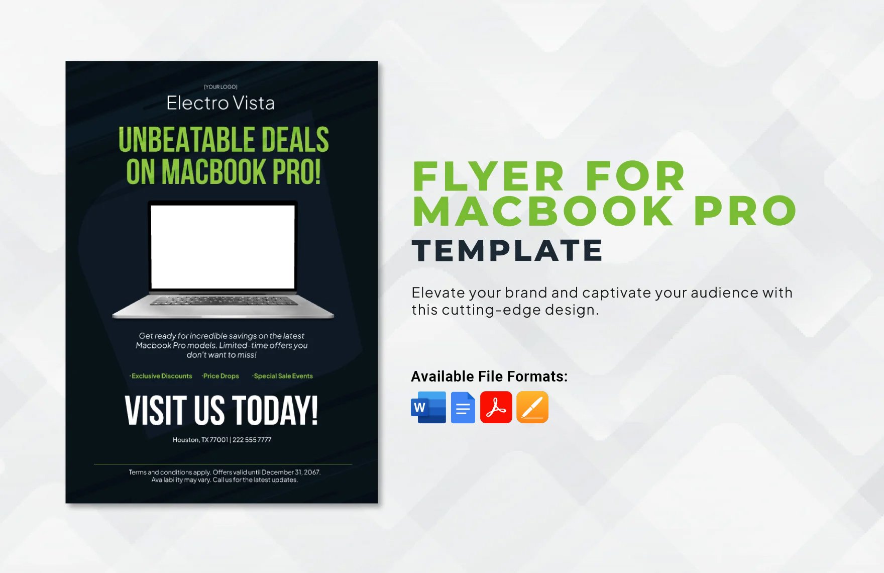 Flyer for Macbook Pro Template