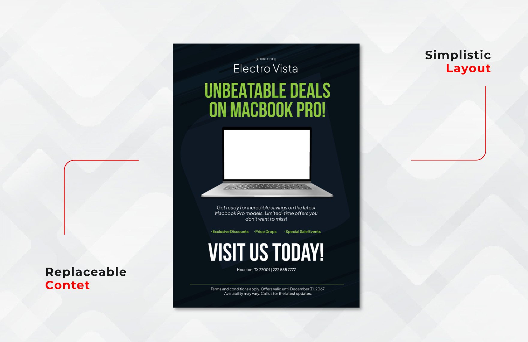 Flyer for Macbook Pro Template