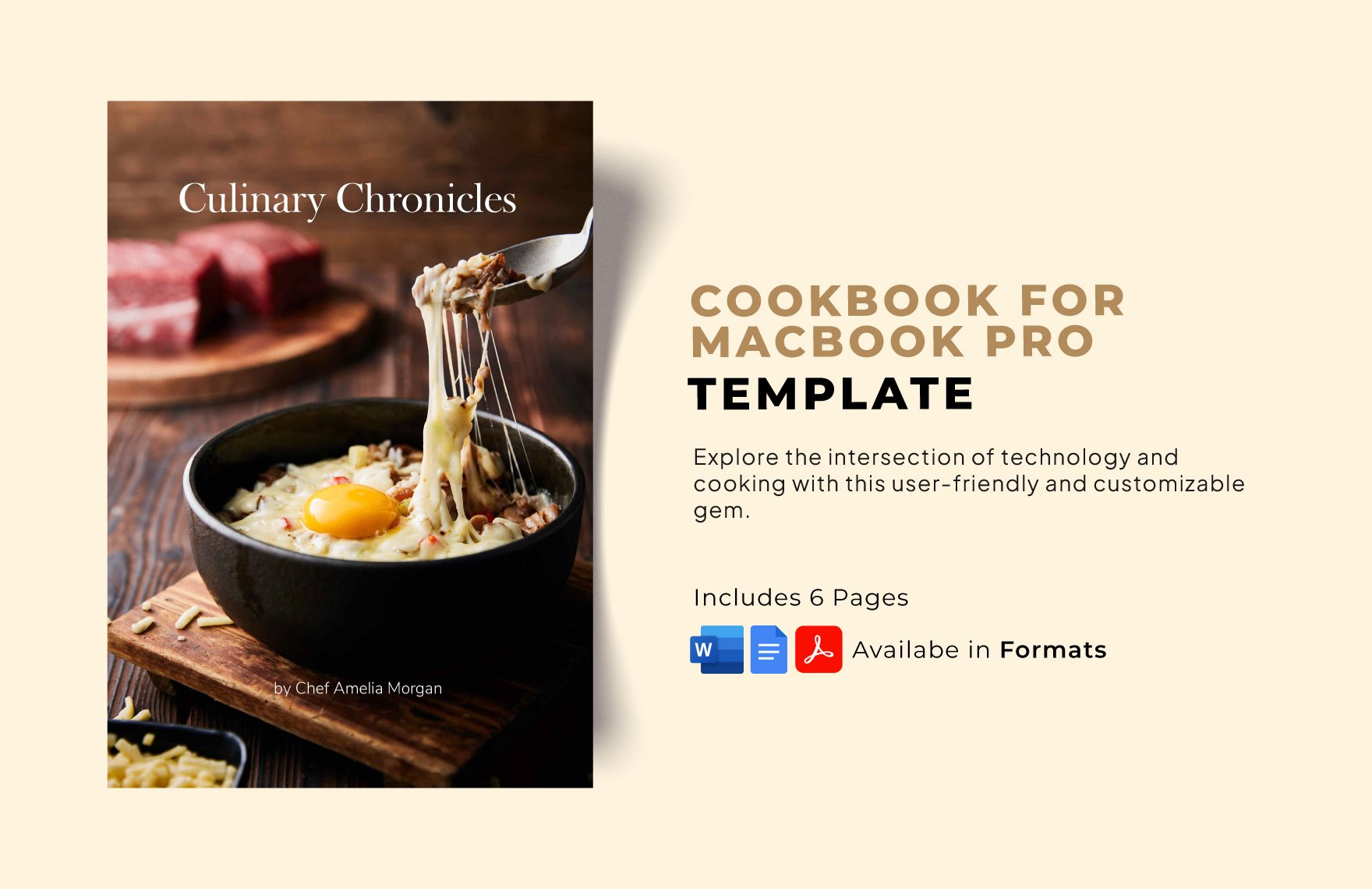 Cookbook for Macbook Pro Template