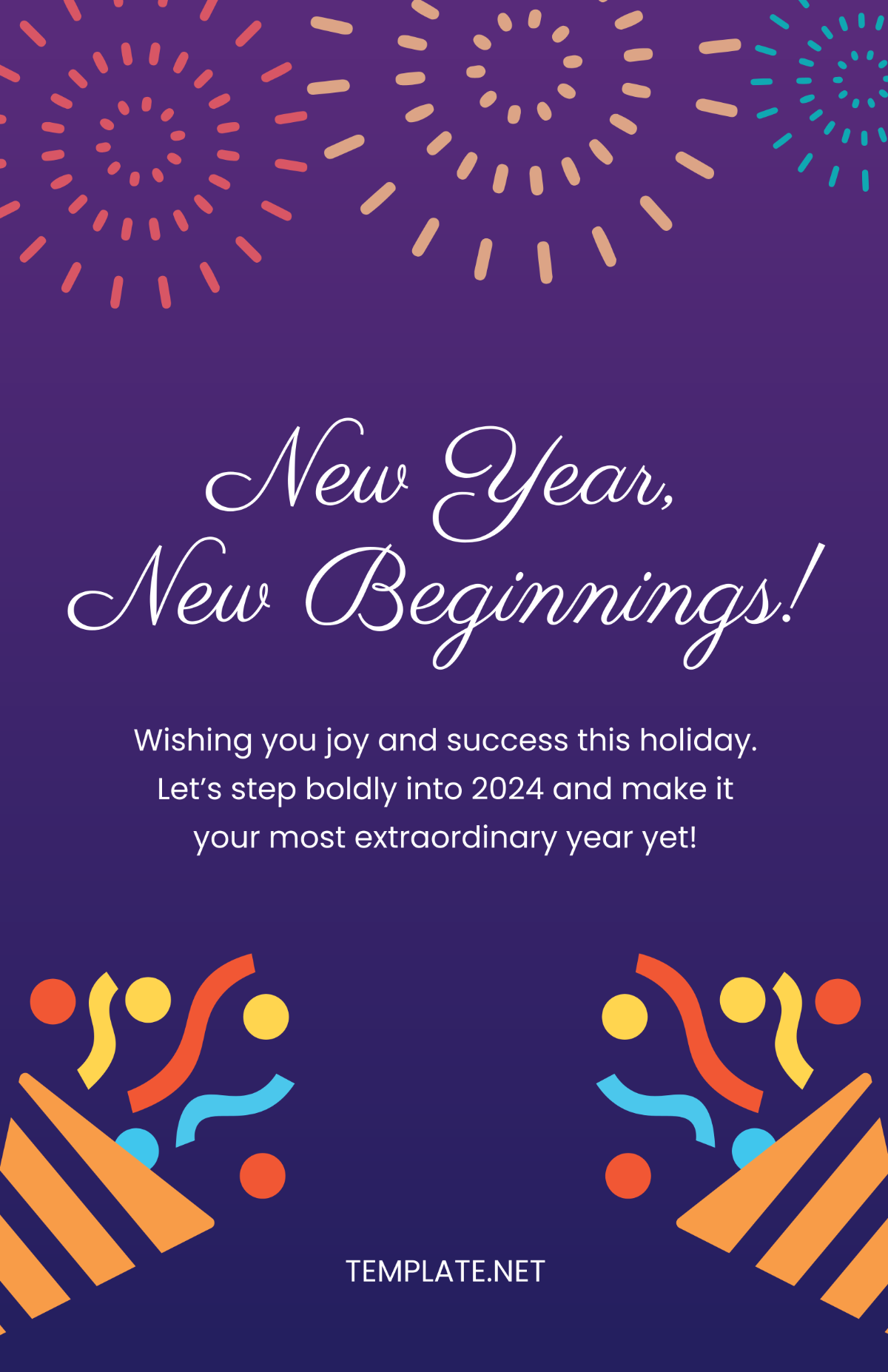 New Year Holiday Poster Template