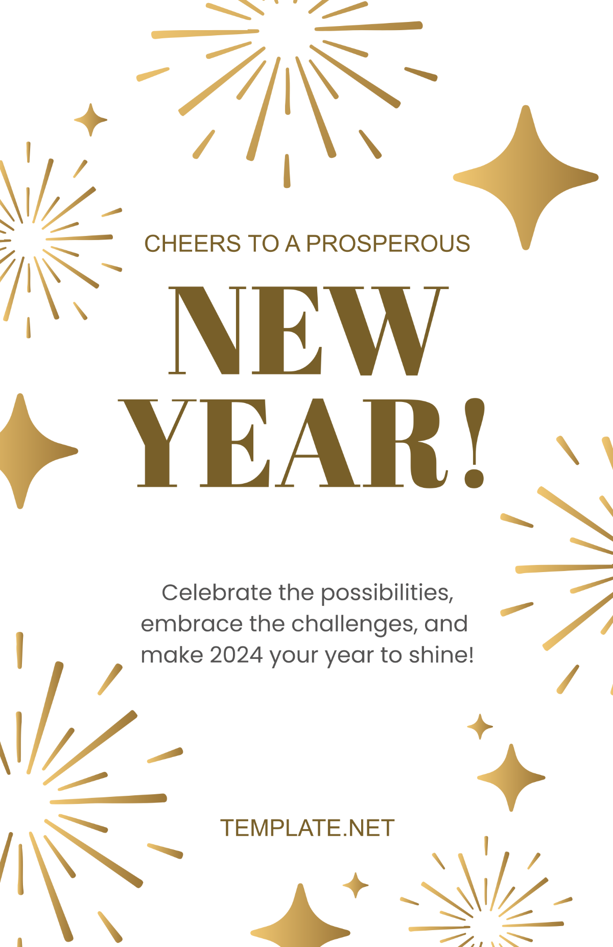 New Year Wishes Poster Template