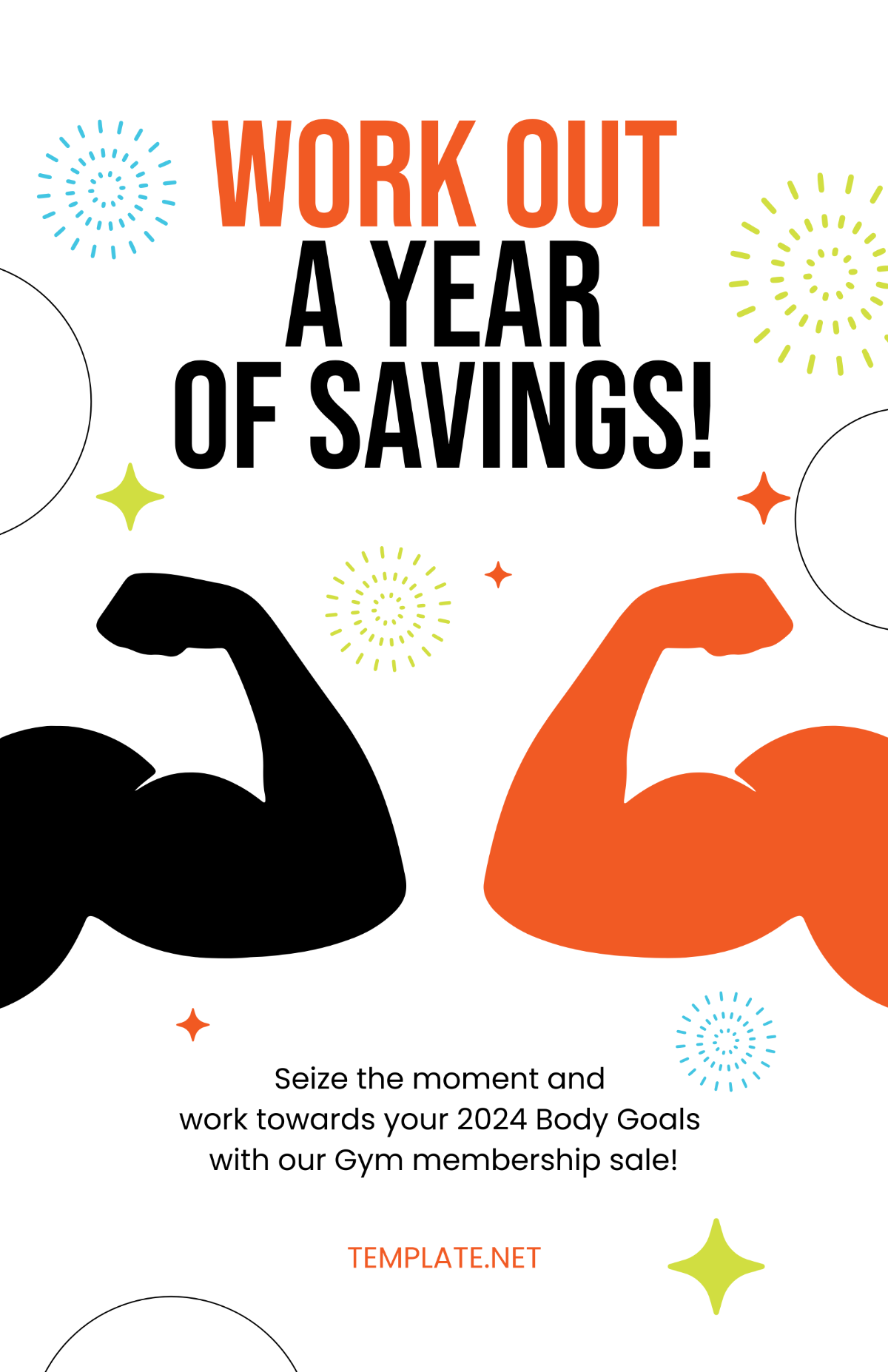 Gym New Year Poster Template