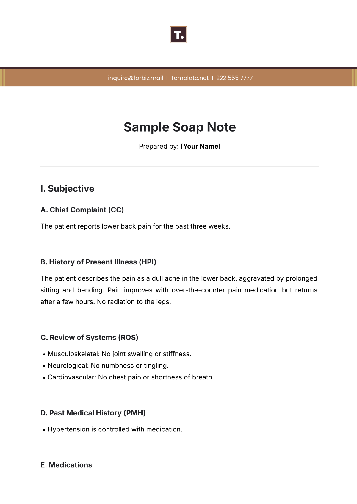 SOAP Note For Speech Therapy Editable Fillable Printable PDF 