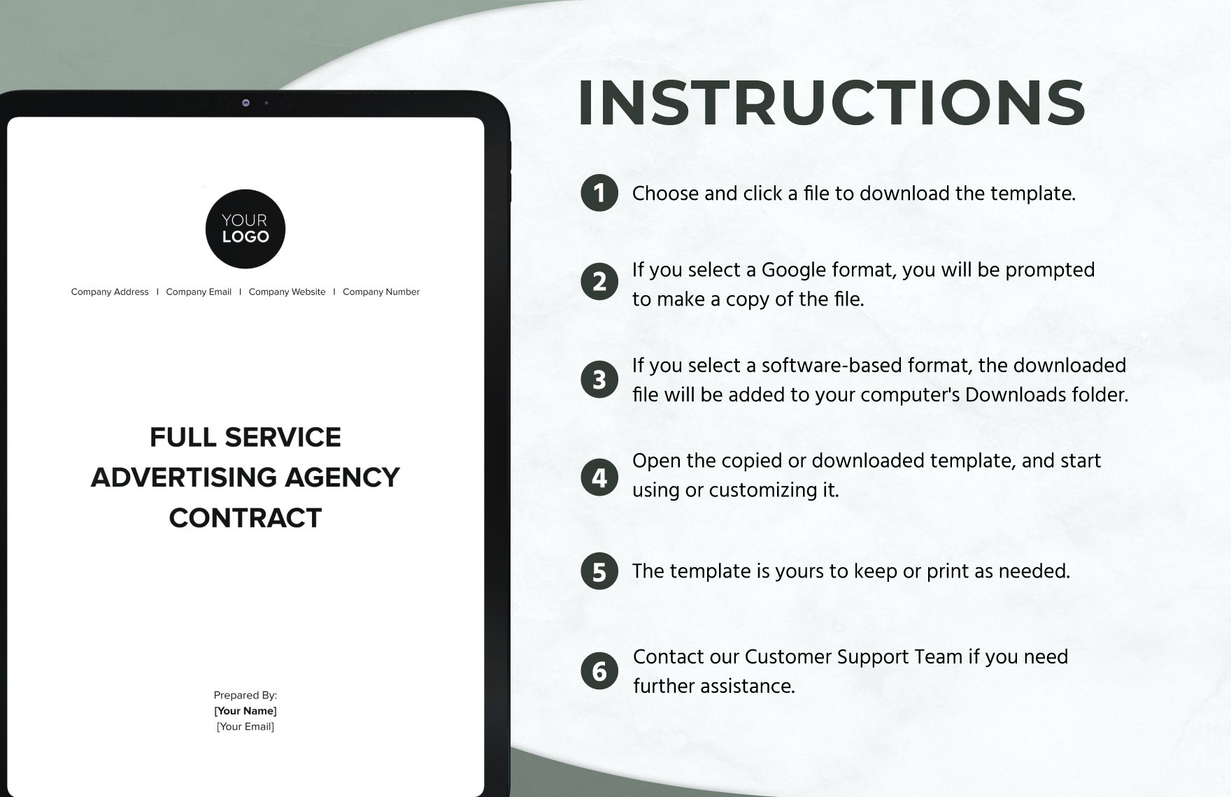 Full Service Advertising Agency Contract Template
