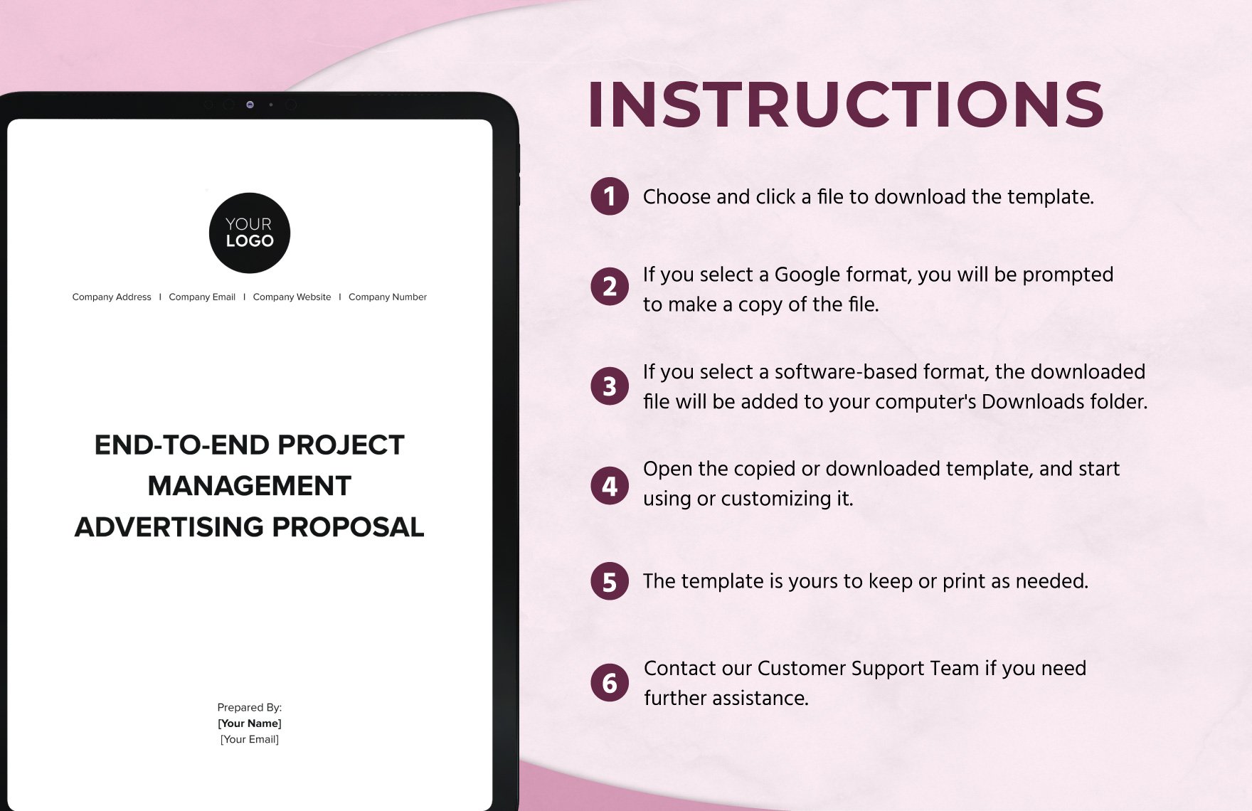EndtoEnd Project Management Advertising Proposal Template