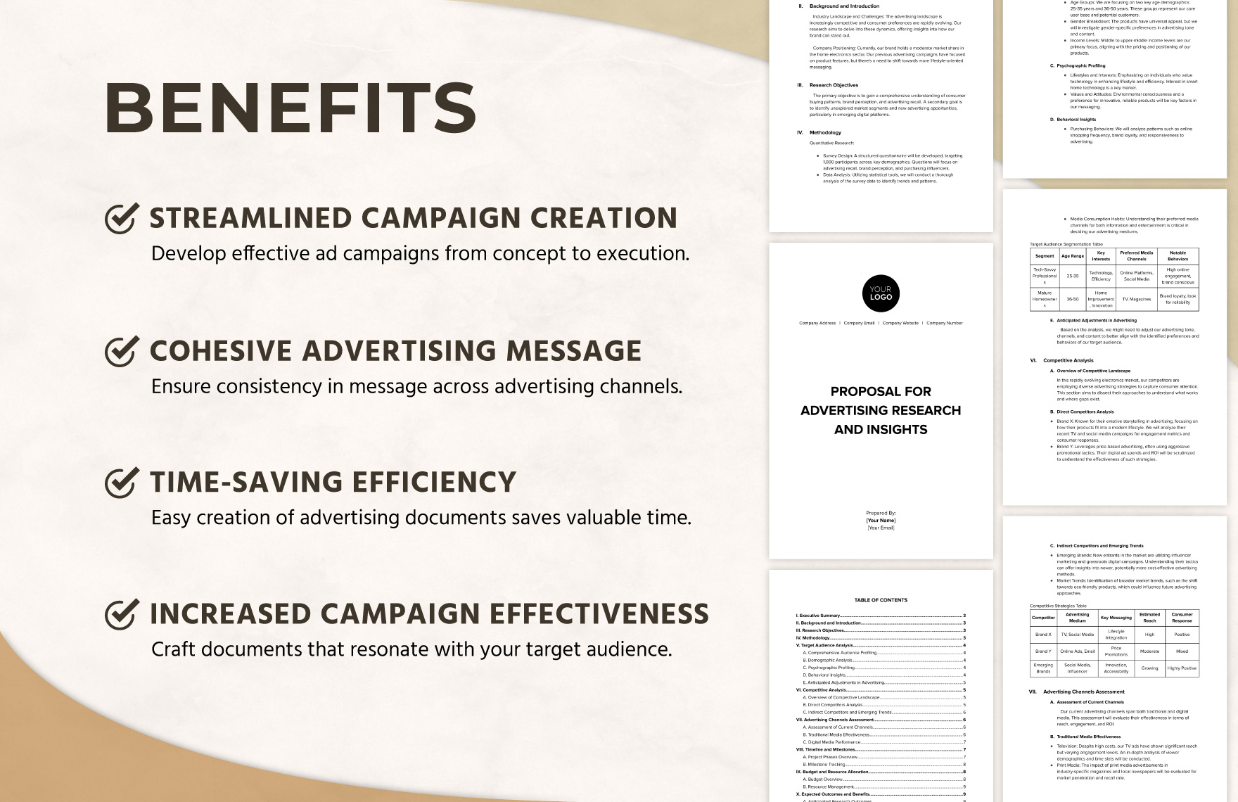 C3Proposal for Advertising Research and Insights Template