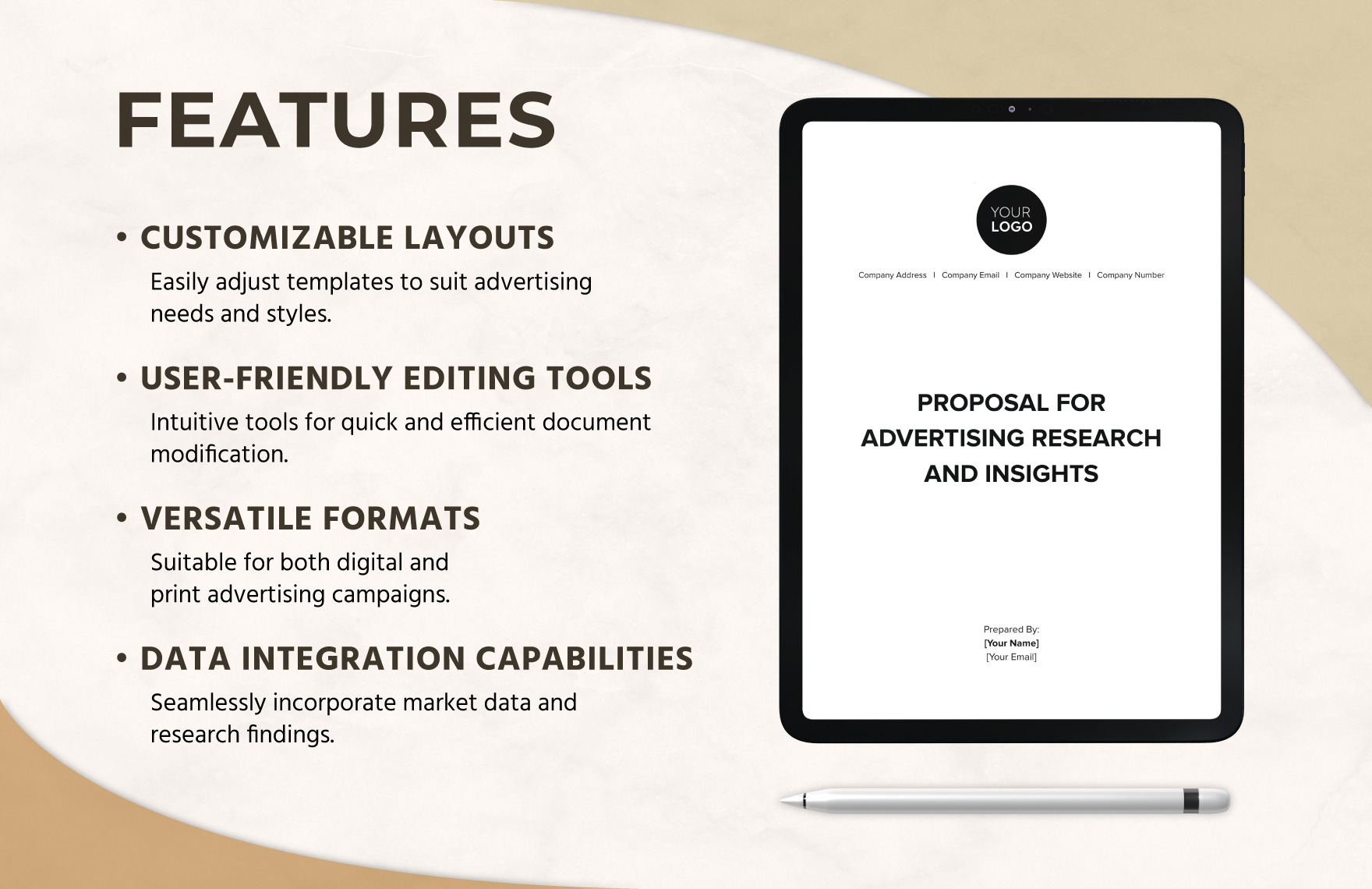 CProposal for Advertising Research and Insights Template